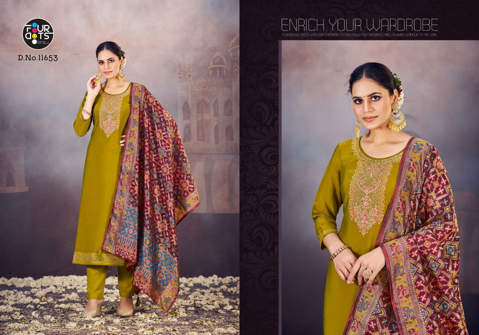Loren Edition 2 By Four Dots Simar Silk Salwar Kameez Wholesale Market In Surat